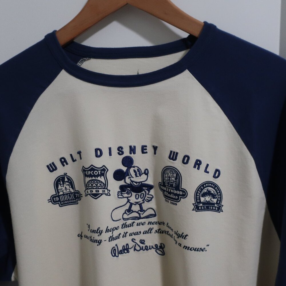 Walt Disney World Disney Icons Baseball T-shirt Adult Unisex- Large